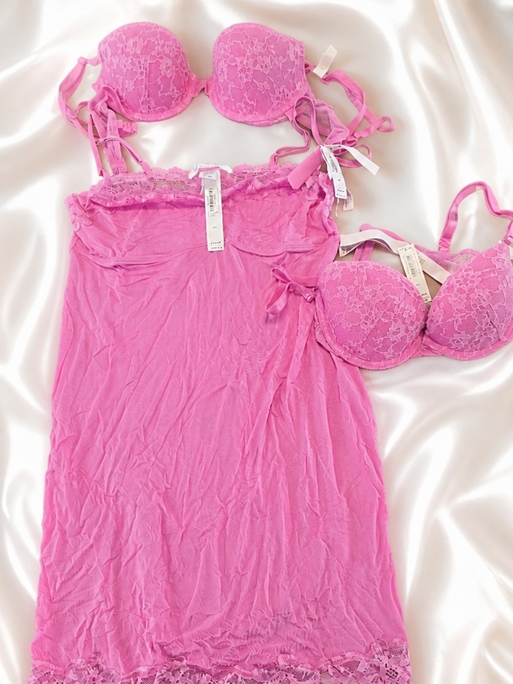 Victoria”s Secret Babydoll Set Size S With Two Bra Size 32B New With Tags